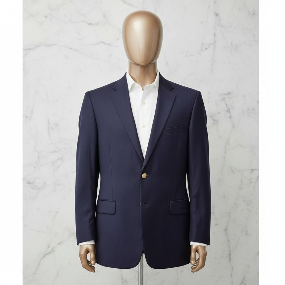 Jos A Bank Navy Blue Blazer 43L Sports Coat Dinner Jacket